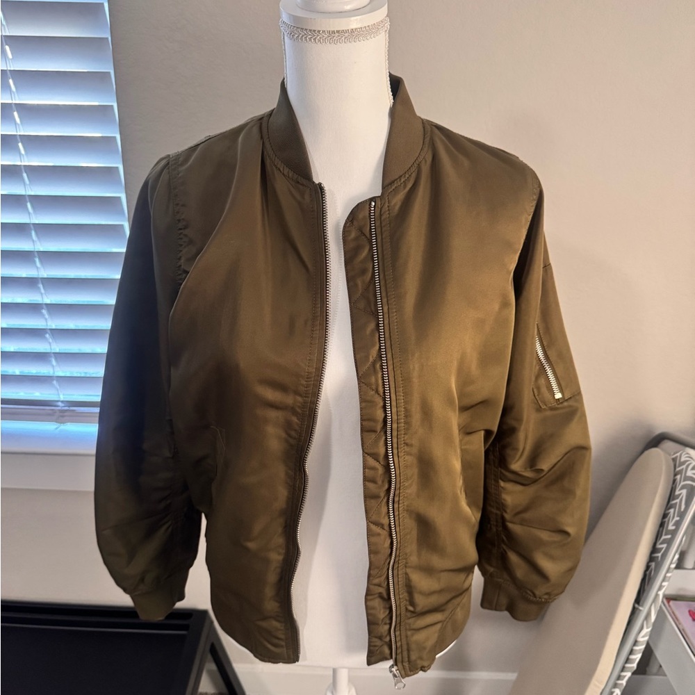 Forever 21 Khaki Bomber Jacket